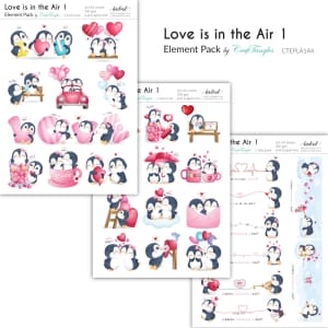 CrafTangles Elements Pack - Love is in the Air 1 (3 sheets of A4)