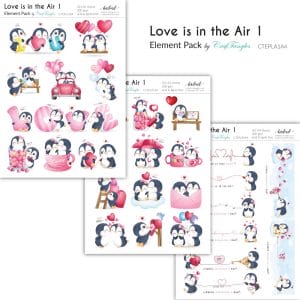 CrafTangles Elements Pack - Love is in the Air 1 (3 sheets of A4)