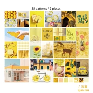 Journal Ephemera Stickers (70 pcs) - Yellows