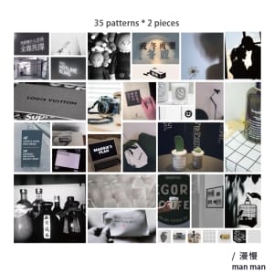 Journal Ephemera Stickers (70 pcs) - Monochromes