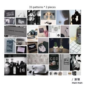 Journal Ephemera Stickers (70 pcs) - Monochromes