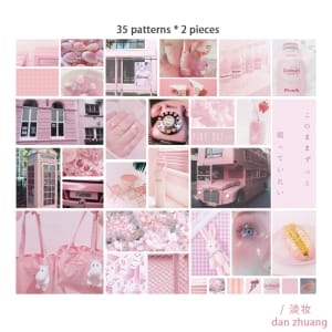 Journal Ephemera Stickers (70 pcs) - Pastel Pinks