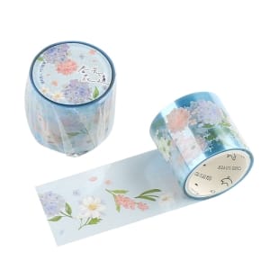 Clear PET Sticker Roll- Flowers (30mm by 3 metres)