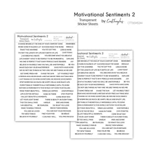 CrafTangles Transparent Sticker Sheets - Motivational Sentiments 2