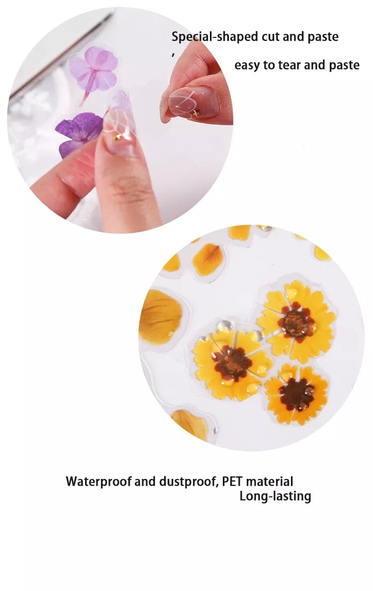 Clear PET White Stickers (30 pcs) - MM036005 Flower Clear stickers 40pcs 2 Flower_Clear_stickers_40pcs_2
