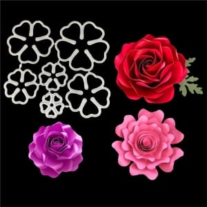 Steel Cutting Dies - 5 petal flowers dies (Set of 6 dies)