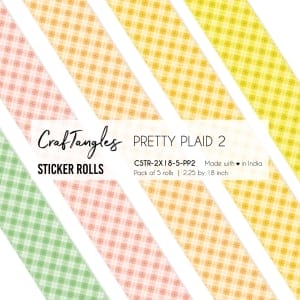 CrafTangles Journal Sticker Rolls (Pack of 5 designs) - Pretty Plaid 2