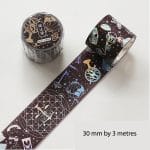Washi Holographic Sticker Roll - Outerspace (30mm by 3 metres)