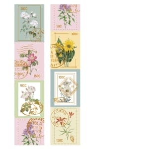 Washi Sticker Roll - Floral Frames (40mm by 3 metres)