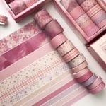 Washi Tapes Box (Set of 12 tapes) - Cherry Pink Pattern