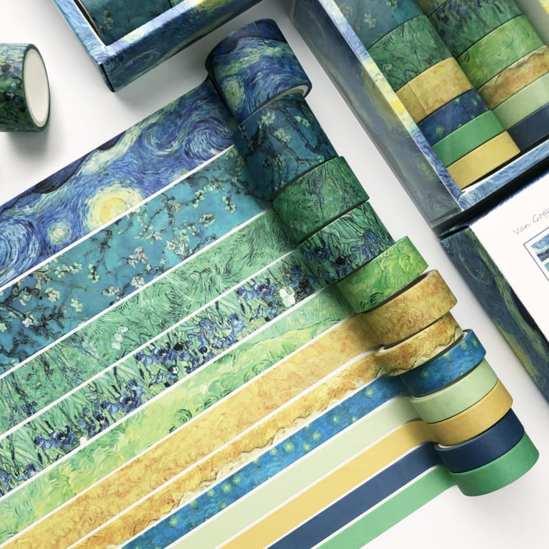 Washi Tapes Box (Set of 12 tapes) - Van Gogh Impressions Washi Tape Stationery Van Gogh Impressions Washi Tapes Box (Set of 12 tapes) - Van Gogh Impressions