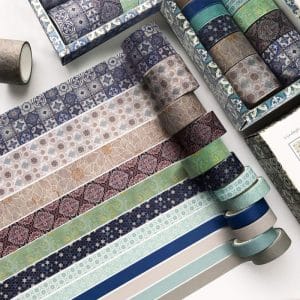 Washi Tapes Box (Set of 12 tapes) - Vintage Pattern