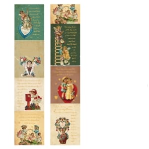 Washi Sticker Roll - Vintage Loveletters (40mm by 3 metres)