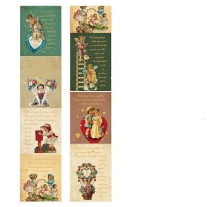 Washi Sticker Roll - Vintage Loveletters (40mm by 3 metres)