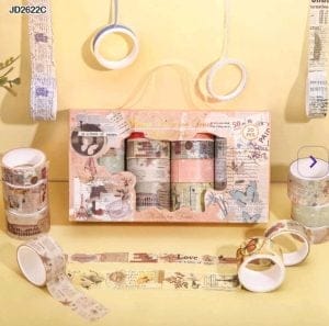Washi Tapes Box (Set of 20 tapes) - Vintage Impressions (XM-JD2622C)