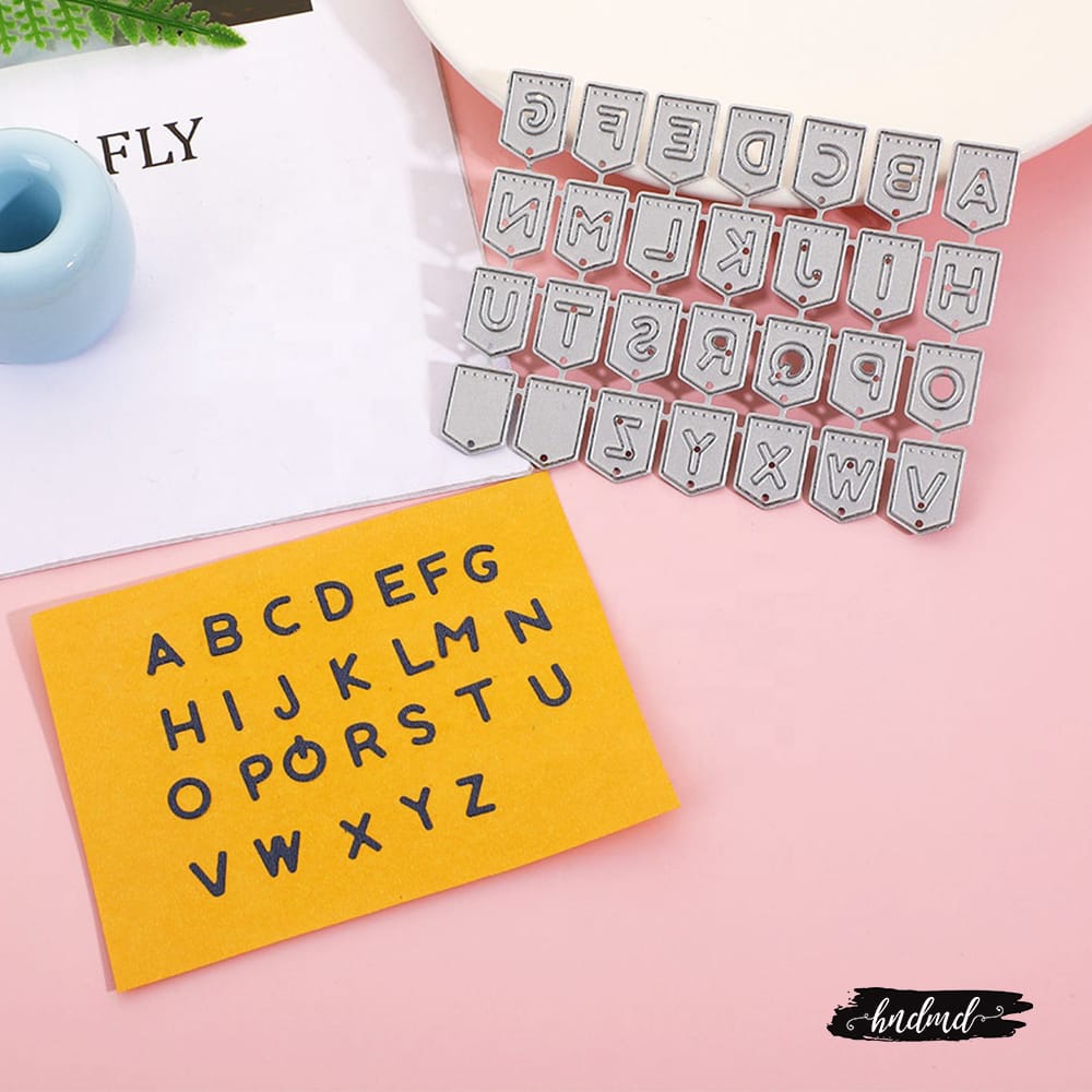 Steel Dies - Alphabet Banner (Set of 28 dies) XY266 steel cutting dies 1 XY266_steel_cutting_dies_1