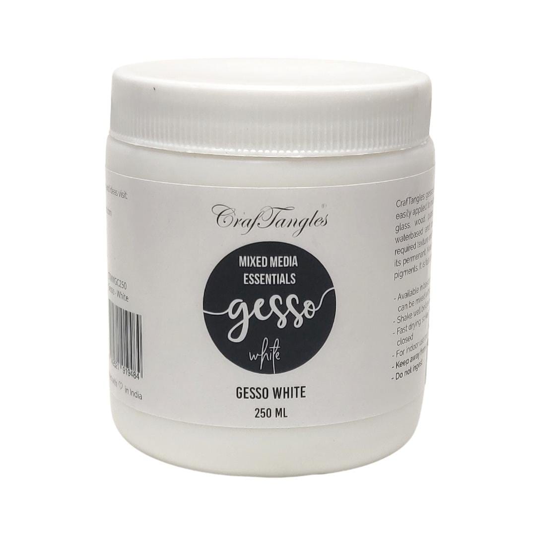 CrafTangles mixed media essentials - Gesso - White (250 ml) craftangles gesso white 250ml CrafTangles mixed media essentials - Gesso - White (250 ml)