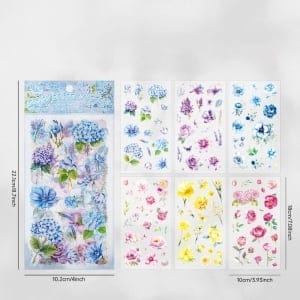 PET Clear Stickers (6 sheets) – Pansy Colour Mu Poem (QHHF)