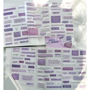 pet clearSticker 6sheets sentiments purple