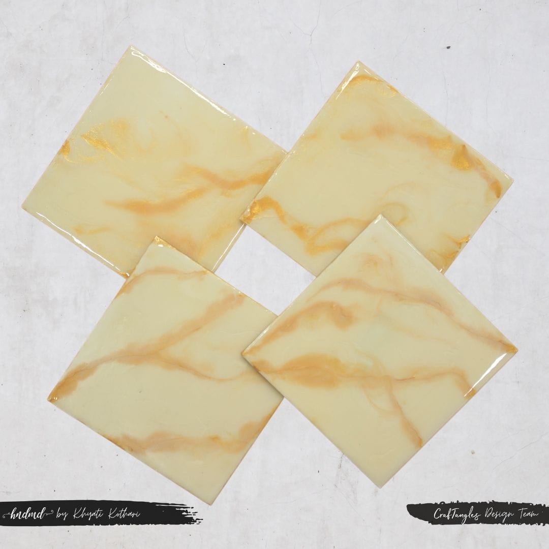 CrafTangles DIY Faux Marble Effect Coaster Kit 1 1