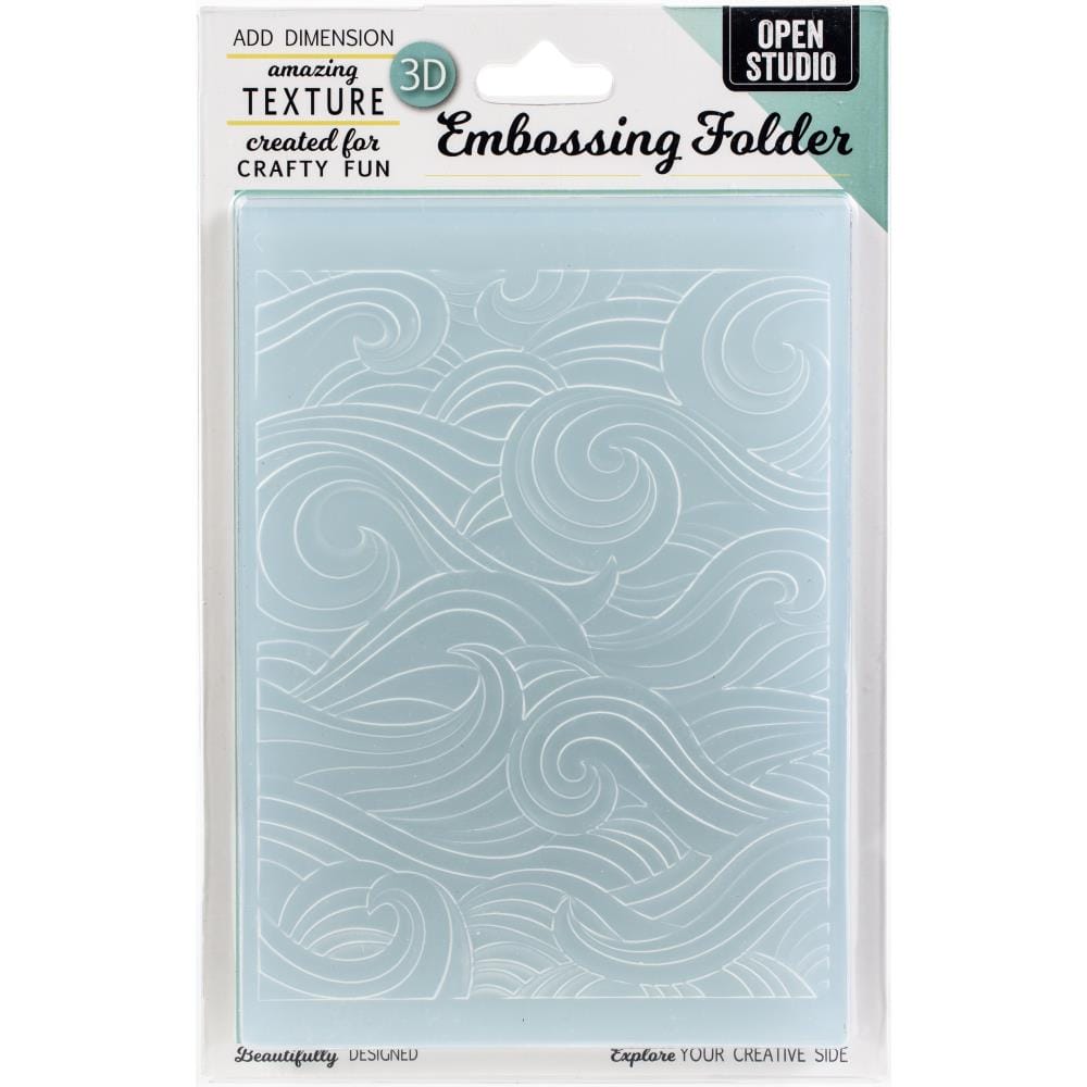 Memory Box 3D Embossing Folder 4.5"X5.75" - Waves MemoryBox_3D_Embossing_Folder_EF1013_1