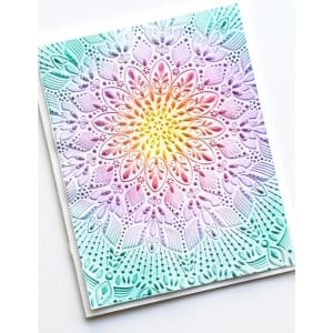 Memory Box 3D Embossing Folder 4.5"X5.75" - Stunning Mandala
