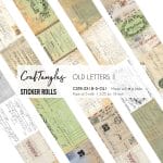 CrafTangles Journal Sticker Rolls (Pack of 5 designs) - Old Letters 1