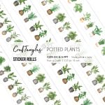 CrafTangles Journal Sticker Rolls (Pack of 5 designs) - Potted Plants