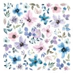 Prima Cardstock Ephemera 77/Pkg - Watercolor Floral 1
