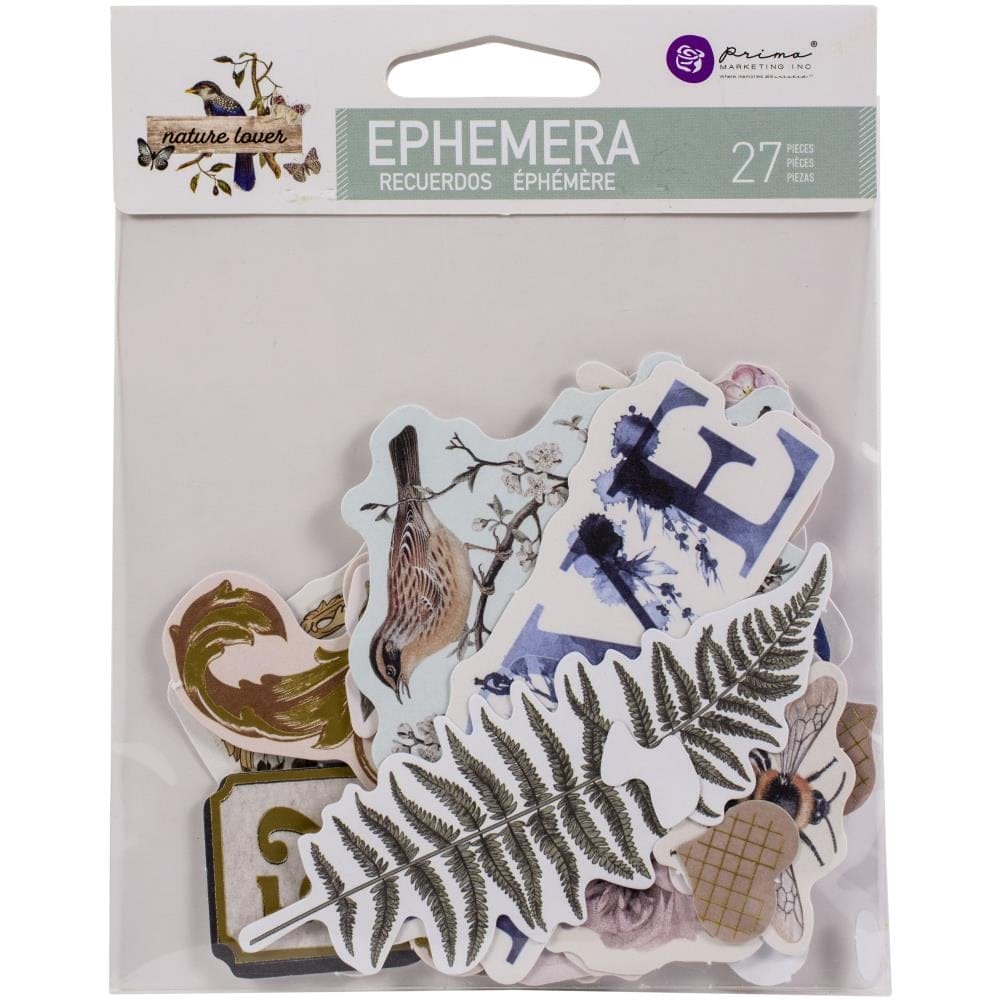 Prima Cardstock Ephemera 27/Pkg - Nature Lover Prima Ephemera 651619 1 Prima_Ephemera_651619_1