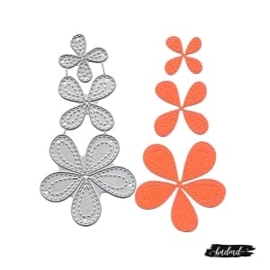 Steel Cutting Dies - Stitched Flowers (Set of 3 dies)