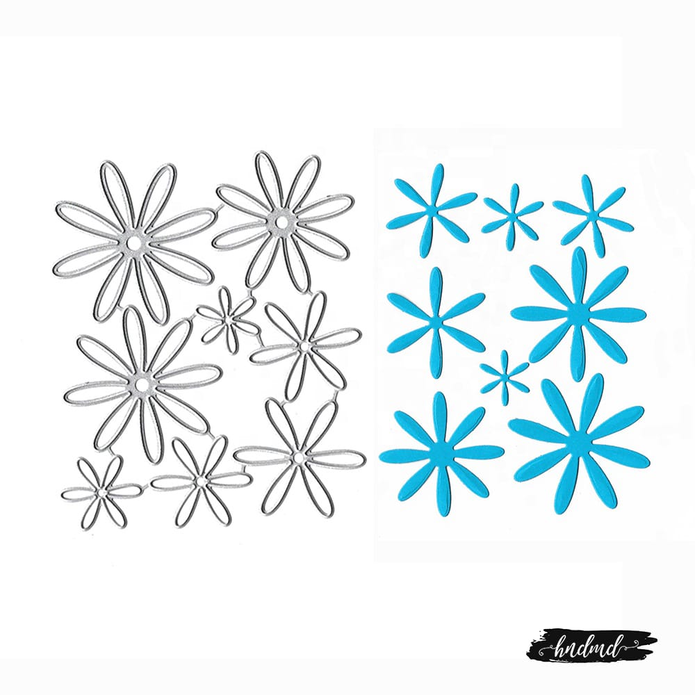 Steel Cutting Dies - Flowers (Set of 8 dies) (LC3485) XY656 steel cutting dies CraftAdda Steel Cutting Dies - Flowers (Set of 8 dies) (XY656)