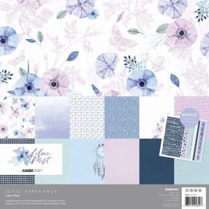 Kaisercraft Paper Pad 12"X12" 12/Pkg - Liliac Mist