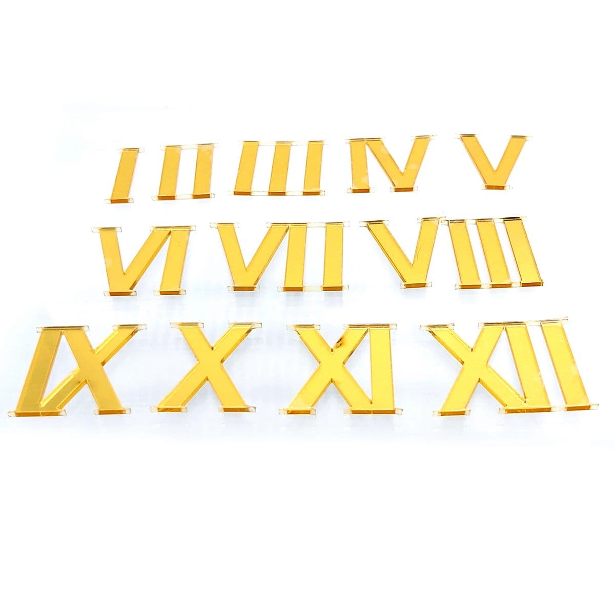 Acrylic Roman Number For Clock Gold (12 pcs) ARN100 acrylic roman numbers for clock Acrylic Roman Number For Clock Gold (12 pcs)