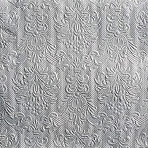 German Decoupage Napkins (5 pcs) - Elegance Silver (Textured)