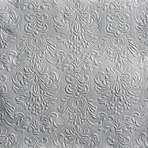 German Decoupage Napkins (5 pcs) - Elegance Silver (Textured)