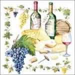 German Decoupage Napkins (5 pcs)  - Wine and Cheese
