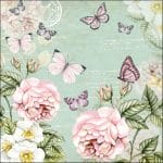 German Decoupage Napkins (5 pcs)  - Botanical Green