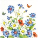 German Decoupage Napkins (5 pcs)  - Cornflower