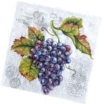A pack of 12 by 12 inch German Decoupage Napkins (5 pcs)  - Grape Vine