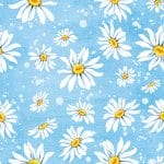A pack of 12 by 12 inch German Decoupage Napkins (5 pcs)  - Dasies Blue