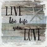 German Decoupage Napkins (5 pcs)  - Live the Life