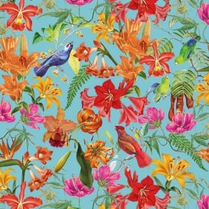 German Decoupage Napkins (5 pcs) - Paradise Bird Petrol