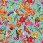 German Decoupage Napkins (5 pcs)  - Paradise Bird Petrol
