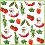 German Decoupage Napkins (5 pcs)  - Italian Vegetables