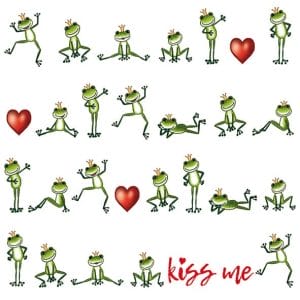 German Decoupage Napkins (5 pcs) - Kiss Me