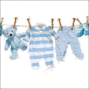 German Decoupage Napkins (5 pcs) - Baby Boy Clothes
