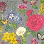 German Decoupage Napkins (5 pcs)  - Botanical Florals Grey