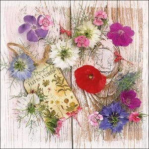 German Decoupage Napkins (5 pcs) - Summer Flowers