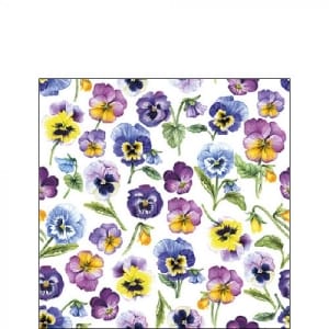 German Decoupage Napkins (5 pcs) - Pansy all Over